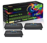 TK2530 Compatible for Kyocera Toner Cartridge with Chip KM-2530 KM-2531 KM-3035 KM-3530 Printers (3 Pack Black)