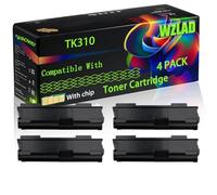 TK310 Compatible for Kyocera Toner Cartridge with Chip FS-2000 FS-2000D FS-2000DN FS-3900 Printers (4 Pack Black)