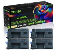 TK3130 Compatible for Kyocera Toner Cartridge with Chip ECOSYS M3550idn ECOSYS M3560idn FS-4200 Printers (4 Pack Black)