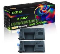 TK3130 Compatible for Kyocera Toner Cartridge with Chip ECOSYS M3550idn ECOSYS M3560idn FS-4200 Printers (2-Pack Black)