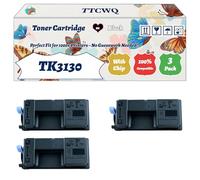 TK3130 Toner Cartridge Compatible for Kyocera ECOSYS M3550idn ECOSYS M3560idn FS-4200DN FS-4300DN Printers, with Chip, High Yield 25000 Pages, High-Definition Printing (3 Pack Black)