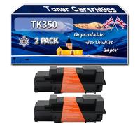 TK350 Toner Cartridges Compatible for Kyocera FS-3540MFP FS-3640MFP FS-3920DN Mita FS3040MFP Printers, High-Definition Printing Effect with Chip, 22000 Pages (2-Pack Black)