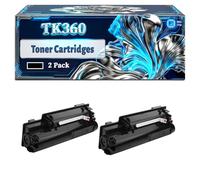 TK360 Toner Cartridges Compatible for Kyocera FS-4020dn FS-4020DN Printers, With Chip Large Capacity 30000 Pages (2-Pack Black)