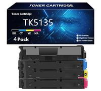 TK5135 Toner Cartridge High Yield Replacement for Kyocera TK5135 TK5135K TK5135C TK5135Y TK5135M Toner Compatible for Kyocera TASKALFA 265ci 266ci Printer with Chip,4 Color-4 Pack