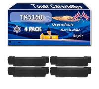 TK5150 Toner Cartridges Compatible for Kyocera ECOSYS M6035cidn M6535cidn P6035cdn Printers, High-Definition Printing Effect with Chip, 12000 Pages (4 Pack Black)