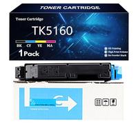 TK5160 Toner Cartridge High Yield Replacement for Kyocera TK5160 TK5160K TK5160C TK5160Y TK5160M Toner Compatible for Kyocera ECOSYS P7040cdn Printer with Chip,Cyan-1 Pack