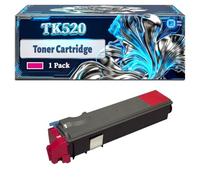 TK520 Toner Cartridge Compatible for Kyocera FS-C5015 FS-C5015N Printers, With Chip Large Capacity 6000 Pages (1 Pack Magenta)