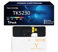 TK5230 Toner Cartridge for Kyocera TK-5230K TK-5230C TK-5230M TK-5230Y Compatible for Kyocera ECOSYS M5521cdn M5521cdw P5021cdn P5021cdw Printer with Chip,Yellow-1 Pack