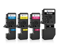 TK5240 Toner Cartridge Compatible for Kyocera TK-5240 Toner 4-Pack | for Kyocera TK-5240 TK-5240K TK-5240C TK-5240Y TK-5240M Toner for Kyocera Ecosys M5526cdw M5526cdn P5026cdn P5026cdw printer