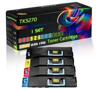 TK5270 Compatible for Kyocera Toner Cartridge with Chip Ecosys M6230cidn M6330cidn M6630cid Printers (4-Pack BK/C/M/Y)