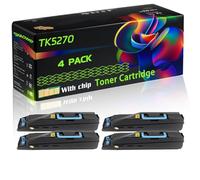 TK5270 Compatible for Kyocera Toner Cartridge with Chip Ecosys M6230cidn M6330cidn M6630cid Printers (4 Pack Black)