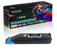 TK5270 Compatible for Kyocera Toner Cartridge with Chip Ecosys M6230cidn M6330cidn M6630cid Printers (1 Pack Cyan)