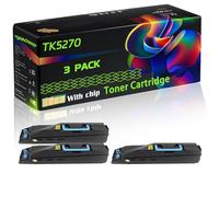 TK5270 Compatible for Kyocera Toner Cartridge with Chip Ecosys M6230cidn M6330cidn M6630cid Printers (3 Pack Black)