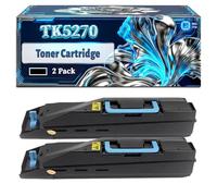 TK5270 Toner Cartridge Compatible for Kyocera Ecosys M6230cidn M6330cidn M6630cid P6230cdn Printers, With Chip Large Capacity 8000 Pages (2 Pack Black)