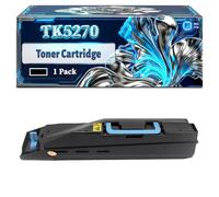 TK5270 Toner Cartridge Compatible for Kyocera Ecosys M6230cidn M6330cidn M6630cid P6230cdn Printers, With Chip Large Capacity 8000 Pages (1 Pack Black)
