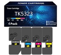 TK5323 Toner Cartridge Replacement for Kyocera TK5323 TK5323K TK5323C TK5323Y TK5323M Toner Compatible for Kyocera ECOSYS P5018cdn Printer with Chip,4 Color-4 Pack