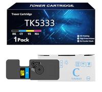 TK5333 Toner Cartridge Replacement for Kyocera TK5333 TK5333K TK5333C TK5333Y TK5333M Toner Compatible for Kyocera ECOSYS P5018cdn Printer with Chip,Cyan-1 Pack