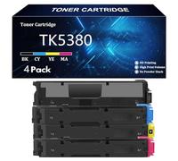 TK5380 Toner Cartridge High Yield for Kyocera TK5380 TK-5380K TK-5380C TK-5380Y TK-5380M Compatible for Kyocera ECOSYS MA4000cifx MA4000cix PA4000cx Printer with Chip,4 Color-4 Pack