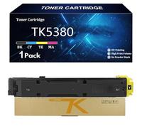 TK5380 Toner Cartridge High Yield for Kyocera TK5380 TK-5380K TK-5380C TK-5380Y TK-5380M Compatible for Kyocera ECOSYS MA4000cifx MA4000cix PA4000cx Printer with Chip,Yellow-1 Pack