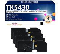 TK5430 Compatible Replacement Toner Cartridge for Kyocera ECOSYS PA2100CWX MA2100CWFX PA2100CX MA2100CFX Printer, High Yield 1250 Pages, Easy to Install,Black-4 pack