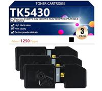 TK5430 Toner Cartridge Replacement for Kyocera ECOSYS PA2100CWX MA2100CWFX PA2100CX MA2100CFX Printers, 1250 Pages,Black-3 pack