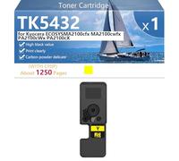 TK5432 Hight Capacity Toner Cartridge Replacement with Chip for Kyocera ECOSYS MA2100cfx MA2100cwfx PA2100cWx PA2100cX Printer, High-Definition Printing, 1250 Pages,Yellow-1 pack