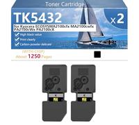 TK5432 Hight Capacity Toner Cartridge Replacement with Chip for Kyocera ECOSYS MA2100cfx MA2100cwfx PA2100cWx PA2100cX Printer, High-Definition Printing, 1250 Pages,Black-2 pack