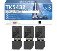 TK5432 Hight Capacity Toner Cartridge Replacement with Chip for Kyocera ECOSYS MA2100cfx MA2100cwfx PA2100cWx PA2100cX Printer, High-Definition Printing, 1250 Pages,Black-3 pack