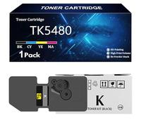 TK5480 Toner Cartridge Replacement for Kyocera TK5480 TK-5480K TK5480C TK5480Y TK5480M Toner Compatible for Kyocera ECOSYS PA2101cx MA2101cfx Printer with Chip,BK-1 Pack