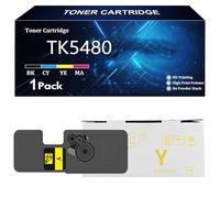 TK5480 Toner Cartridge Replacement for Kyocera TK5480 TK-5480K TK5480C TK5480Y TK5480M Toner Compatible for Kyocera ECOSYS PA2101cx MA2101cfx Printer with Chip,Y-1 Pack
