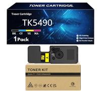 TK5490 Toner Cartridge for Kyocera TK-5490K TK-5490C TK-5490M TK-5490Y Compatible for Kyocera ECOSYS PA2101cwx PA2101Cx MA2101cfx MA2101cwfx Printer with Chip,Yellow-1 Pack