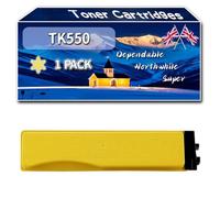 TK550 Toner Cartridges Compatible for Kyocera FS-C 5200 DN Printers, High-Definition Printing Effect with Chip, 7000 Pages (1 Pack Yellow)