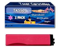 TK550 Toner Cartridges Compatible for Kyocera FS-C 5200 DN Printers, High-Definition Printing Effect with Chip, 7000 Pages (1 Pack Magenta)