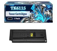 TK6115 Toner Cartridges Compatible for Kyocera ECOSYS M4125idn M4132idn Printers, With Chip Large Capacity 25000 Pages (1 Pack Black)