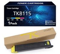 TK8115 Toner Cartridge High Yield for Kyocera TK8115 TK-8115K TK-8115C TK-8115Y TK-8115M Compatible for Kyocera ECOSYS M8130cidn M8124cidn Printer with Chip,Yellow-1 Pack