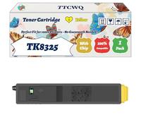 TK8325 Toner Cartridge Compatible for Kyocera TASKalfa 2551ci Printers, with Chip, High Yield 18000 Pages, High-Definition Printing (1 Pack Yellow)