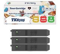 TK8325 Toner Cartridge Compatible for Kyocera TASKalfa 2551ci Printers, with Chip, High Yield 18000 Pages, High-Definition Printing (3 Pack Black)