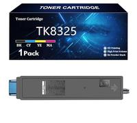 TK8325 Toner Cartridge Replacement for Kyocera TK8325 TK-8325K TK-8325C TK-8325M TK-8325Y Toner Cartridge Compatible for Kyocera Taskalfa 2551ci Printer with Chip,Cyan-1 Pack
