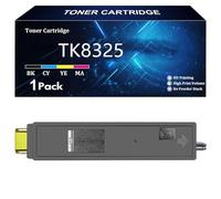 TK8325 Toner Cartridge Replacement for Kyocera TK8325 TK-8325K TK-8325C TK-8325M TK-8325Y Toner Cartridge Compatible for Kyocera Taskalfa 2551ci Printer with Chip,Yellow-1 Pack