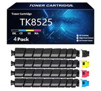 TK8525 Toner Cartridge Replacement for Kyocera TK8525 TK8525K TK8525C TK8525Y TK8525M for Kyocera TASKalfa 4052ci 4053ci Printer with Chip,4 Color-4 Pack