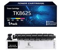 TK8625 Toner Cartridge Replacement for Kyocera TK8625K TK8625C TK8625Y TK8625M Toner Compatible for Kyocera TASKalfa MZ4001ci Printer with Chip,BK-1 Pack