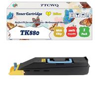 TK880 Toner Cartridge Compatible for Kyocera FS-C8500DN Printers, with Chip, High Yield 25000 Pages, High-Definition Printing (1 Pack Yellow)