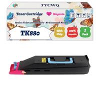 TK880 Toner Cartridge Compatible for Kyocera FS-C8500DN Printers, with Chip, High Yield 25000 Pages, High-Definition Printing (1 Pack Magenta)