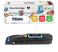 TK880 Toner Cartridge Compatible for Kyocera FS-C8500DN Printers, with Chip, High Yield 25000 Pages, High-Definition Printing (1 Pack Black)