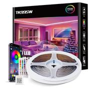TK99SW LED Strip Lights 20m, Smart APP Control Remote Colour Changing Music Sync Built-in Mic Flexible RGB Led Strip Lights for Bedroom Kitchen Party Home Decoration
