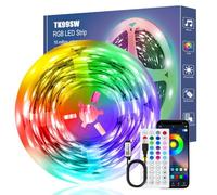 TK99SW LED Strip Lights 8M, Bluetooth RGB Light Strips with Remote & App, Colour Changing Tape Lights, Music Sync Built-in Mic, USB Powered for Bedroom, Living Room, Kitchen, Ceiling & Party Decor
