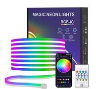 TK99SW Neon Led Strip 5M, IP67 waterproof LED Room Controlled by Remote Control APP RGBIC LED Strip, Bluetooth Flexible Neon Silicone Indoor and Outdoor Decoration