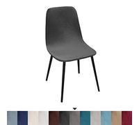 Tkasniy Chair Covers For Dining Chairs, Removable Shell Chair Covers, Scandinavian Chair Slipcovers, Dining Chair Seat Cover, Chair Protector For Round Back Chair,Grey
