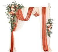 Tkasniy Wedding Arch Flowers Boho(5 Pack), Arch Draping Fabric and Wedding Flowers Garlands Floral Arrangement Swag for Ceremony Backdrop Decoration