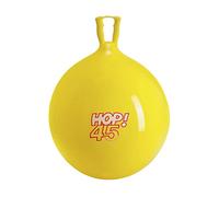 GYMNIC Hop Inflatable jumping ball Ø 45 yellow with handle for children, dynamic and fun game to develop balance and coordination, ideal for motor activities